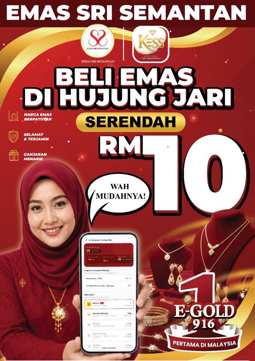 Beli emas di hujung jari serendah RM10